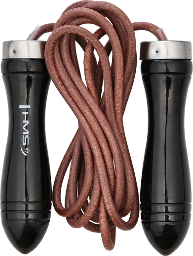 HMS Jump Rope with Leather Cable and Bearings 2.7 m