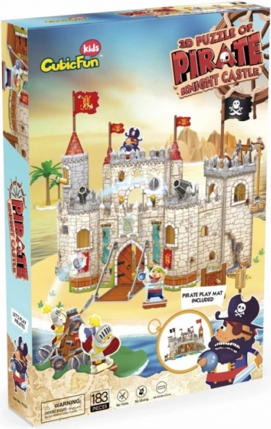 3D пъзел пиратски замък CUBICFUN, 183 части