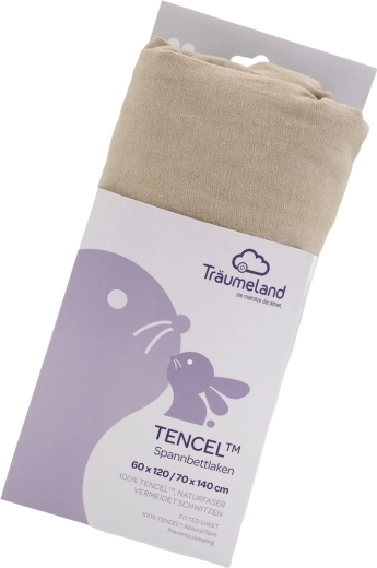 Träumeland Tencel fitted sheet uni taupe