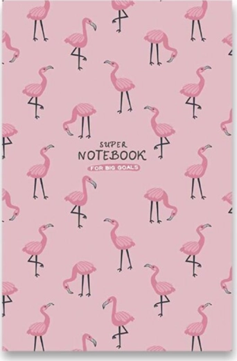 Notebook A6 Dog and Flamingo