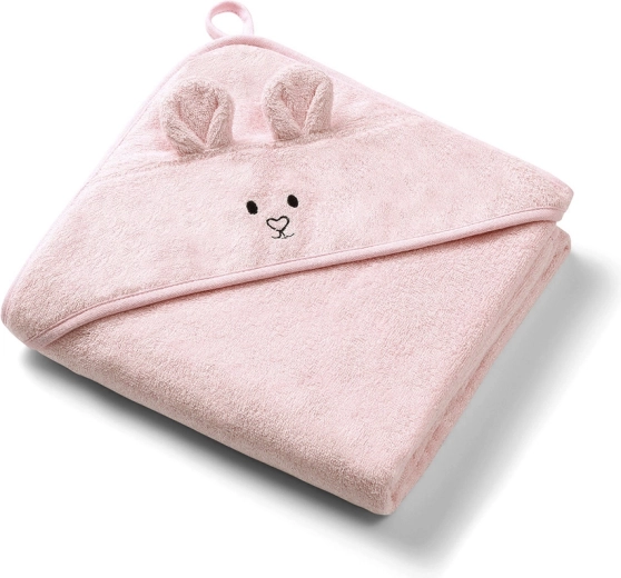 BabyOno бамбукова хавлия с качулка super soft pink 100 × 100 cm