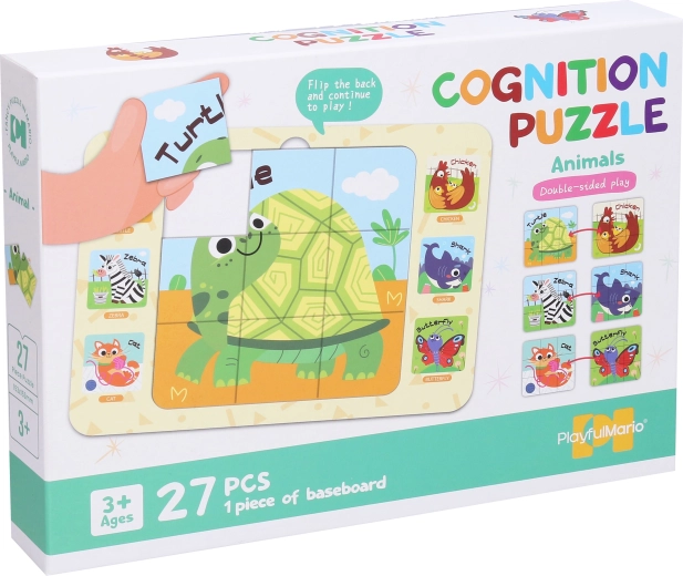 Double-sided animal puzzle 27 pieces 25 × 18 cm