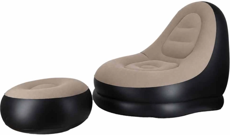 Chair and footstool for maximum relaxation