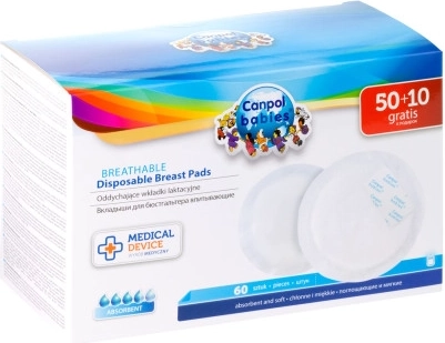 Canpol babies оформени дишащи подплънки за сутиен 3D, 60 бр. (50 + 10 безплатно)