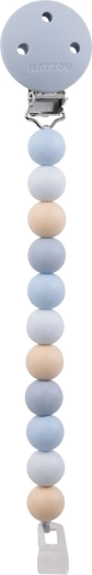 Nattou silicone pacifier clip multicolor blue BPA-free