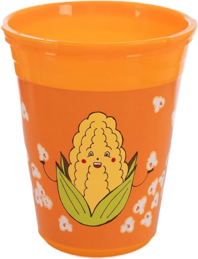 Snack cup with lid 0.55 l, orange