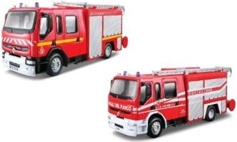 Bburago Emergency спасително превозно средство Renault Premium Gicar 1:50 пожарна