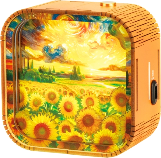 2Kids Toys 3D Wooden Sunflower Field Lamp Puzzle