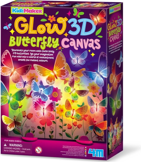 MAC TOYS 4M светещо 3D платно с пеперуди