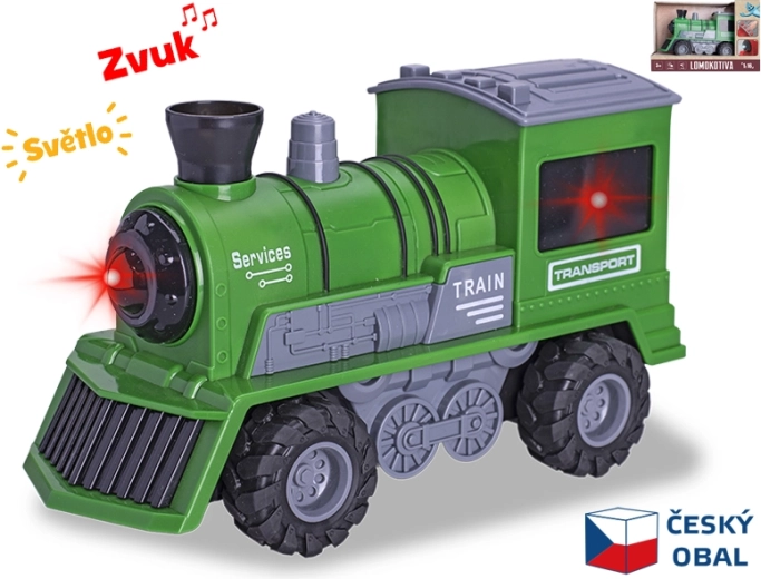 Green Locomotive 22.5 cm, 1:16 Scale with Lights and Sounds
