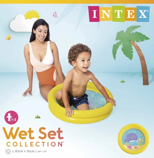 Надуваем детски басейн 61 × 15 cm INtex My First Pool