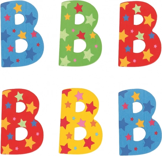 Bigjigs Toys дървена буква B със звездички