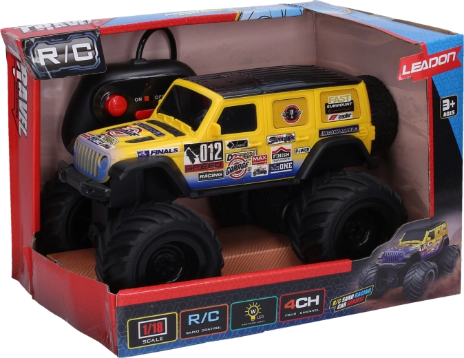 Off-road RC car with remote control and light effects