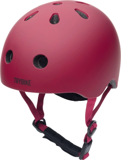 Детска каска Trybike за колело и кънки, червена XS
