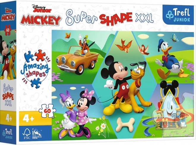 Детски пъзел 60 части XXL Super Shape – MICKEY MOUSE