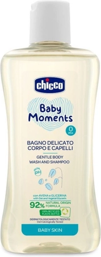 Chicco душ гел 2 в 1 за коса и тяло Baby Moments 200 ml
