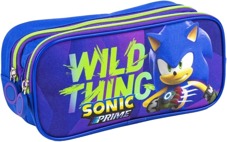 Two-compartment pencil case Sonic Prime - 1 piece