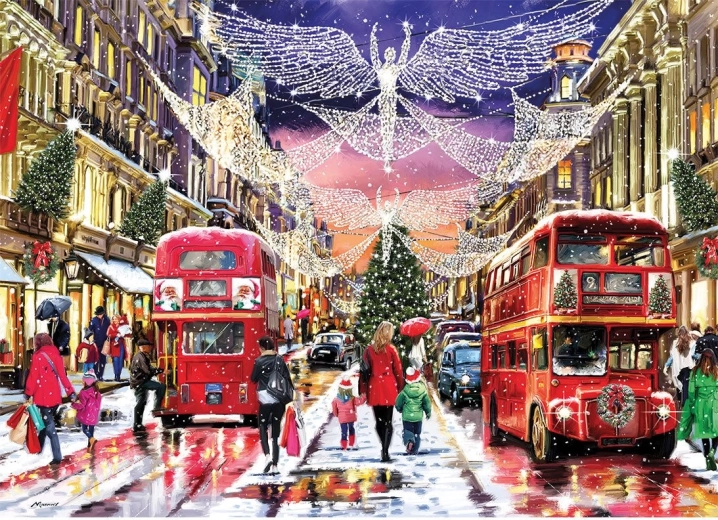 Пъзел Коледна Regent Street XL 500 части GIBSONS