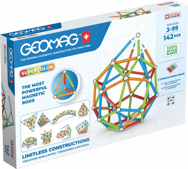 Geomag Supercolor конструктор 142 части от рециклирана пластмаса