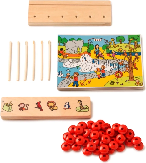 Development of fine motor skills through threading