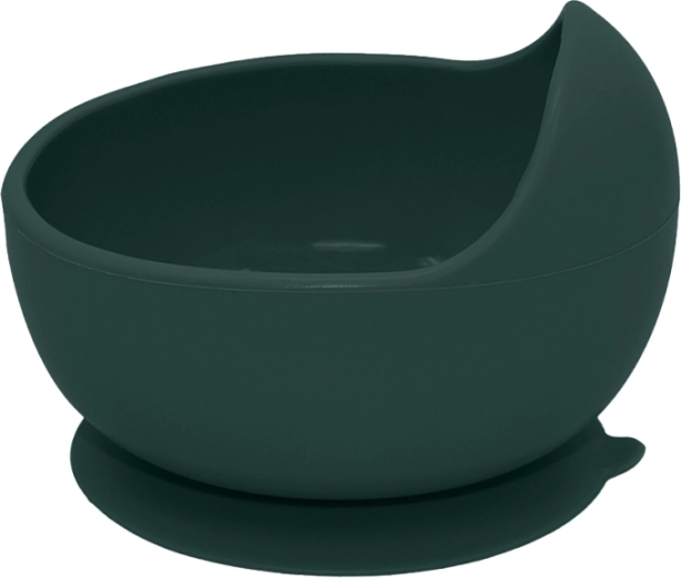 A plate that stays put on the table and on a high-chair tray