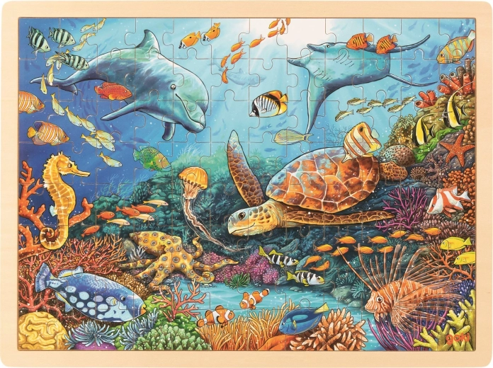 Wooden Puzzle Great Barrier Reef 96 Pieces Goki