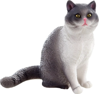 Пластова фигурка на котка – реалистична декорация и играчка