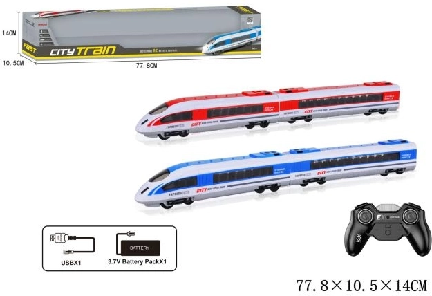 Children's remote-controlled slot car track with charger