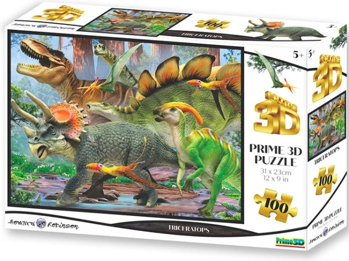 3D пъзел Трицератопс 100 части