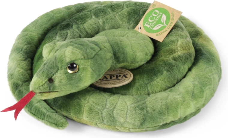 Плюшена змия зелена 90 cm eco-friendly