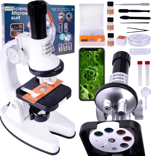 Digital microscope LED1200 – kids’ science kit with accessories