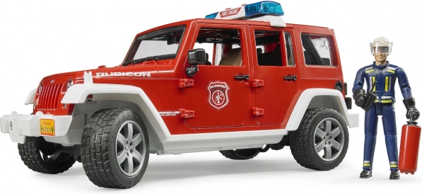 Червен пожарен Jeep Wrangler с фигурка и аксесоари