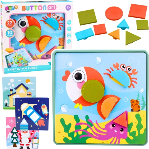 Creative geometric puzzle – educational mosaic for children (35 pieces)
