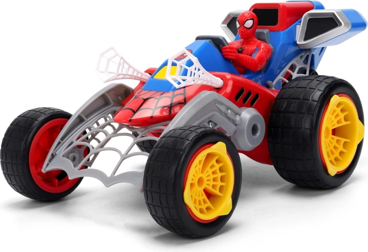 Spider-Man at the wheel