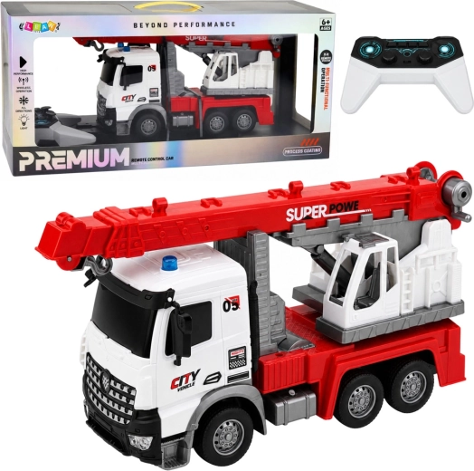 Remote-controlled RC crane truck 1:14 with lights - 1 piece