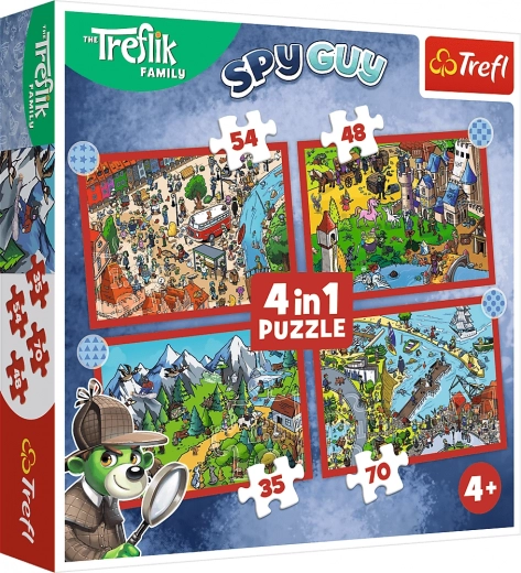 Пъзел TREFLÍCI Пътувания 4в1 (35, 48, 54, 70 части)