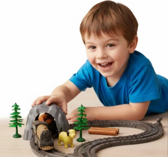 Electric locomotive with a light