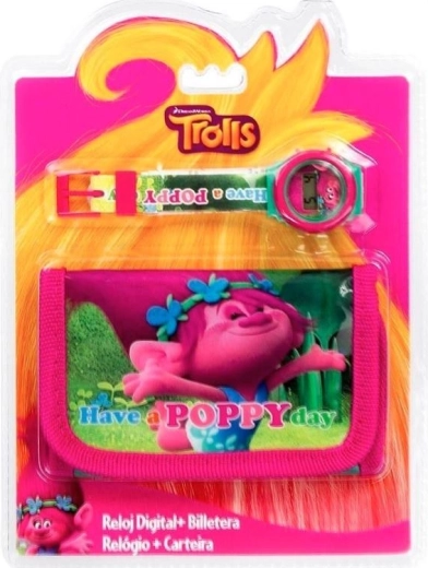 Trolls watch and wallet set