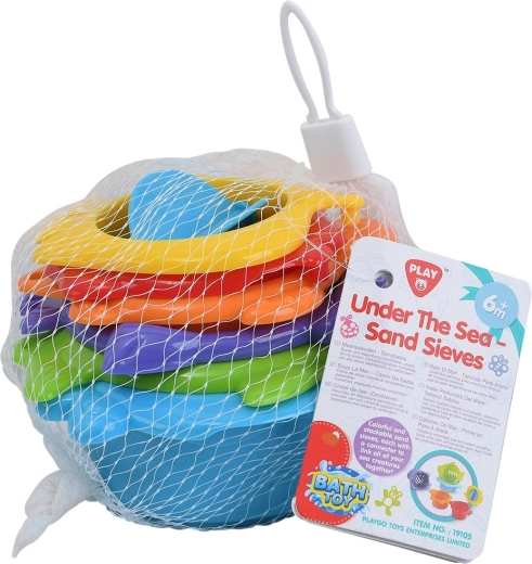 Playgo sand sifter with sea-themed designs