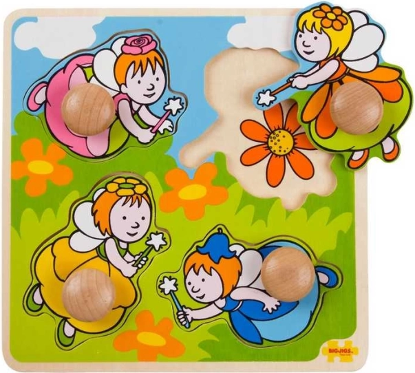Bigjigs Toys пъзел за поставяне Феи