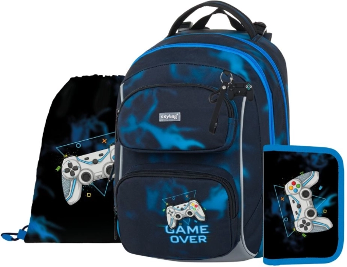 Ученически комплект OXY Jumper Gamer 3в1 – раница, несесер и торба