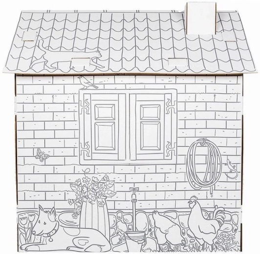A playhouse to color according to your own imagination