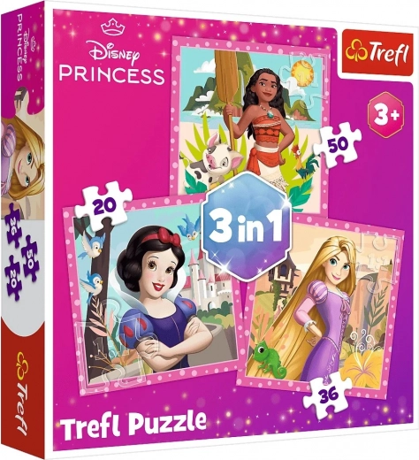 Пъзел 3в1 – красиви цветя – DISNEY PRINCESS Trefl