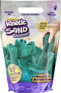Kinetic Sand teal glitter sand 0.9 kg