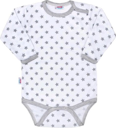 Baby bodysuit New Baby Classic II grey with stars