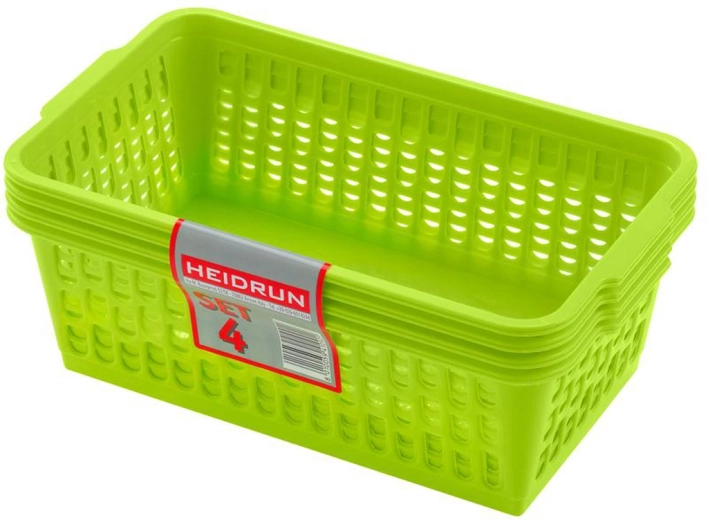 Пластмасови кошнички HEIDRUN 25 × 14,5 × 10,5 см, комплект 4 бр.