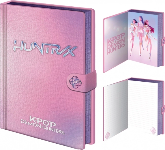 Дневник и тефтер A5 с ключалка K-POP Demon Hunters