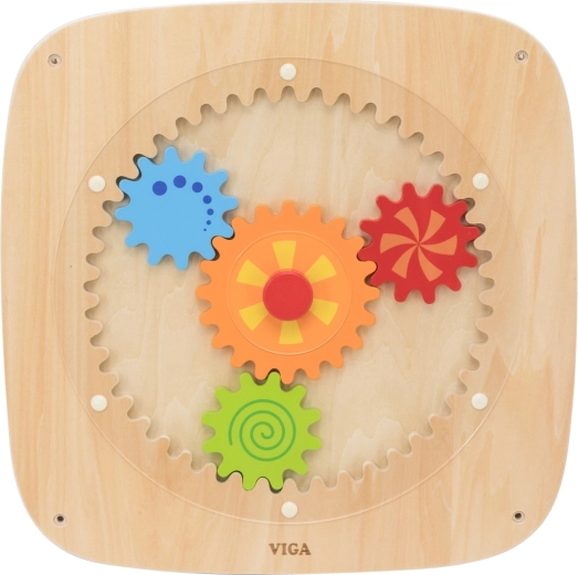 Viga Toys Wall-Mounted Gear Manipulation Board