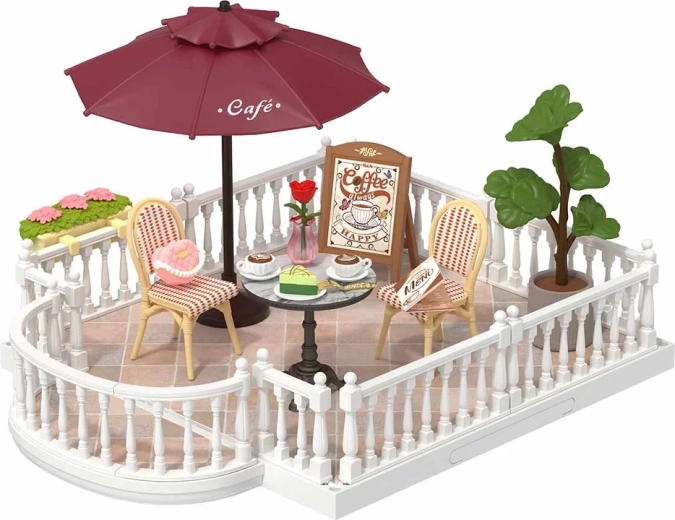 RoboTime Miniature House Extension Terrace with Parasol