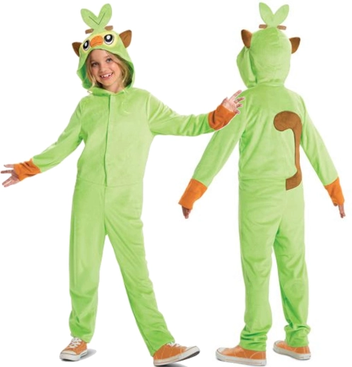 Детски костюм POKEMON Grookey зелен кигуруми 4–6 години (109–126 см)